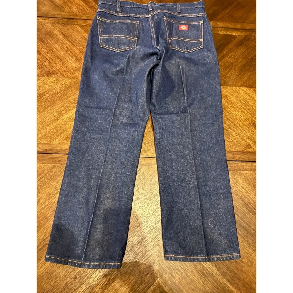 Mens‎ Dickies Vintage Dark Wash Straight Leg Denim Jeans Indigo Blue 36x29 |k1